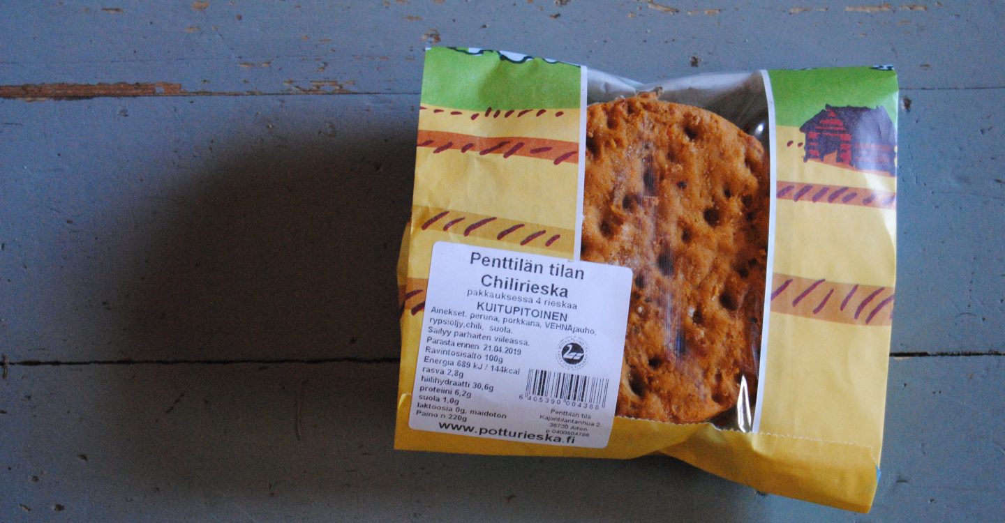 AitooRieska Chilli-Peruna-Porkkana - chilirieskat pakkauksessa